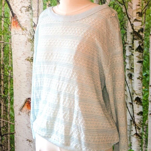 Vtg 80s 'Amana Woolen Mill' Blue Red White Peace Love Graphic Sweater S UK 10